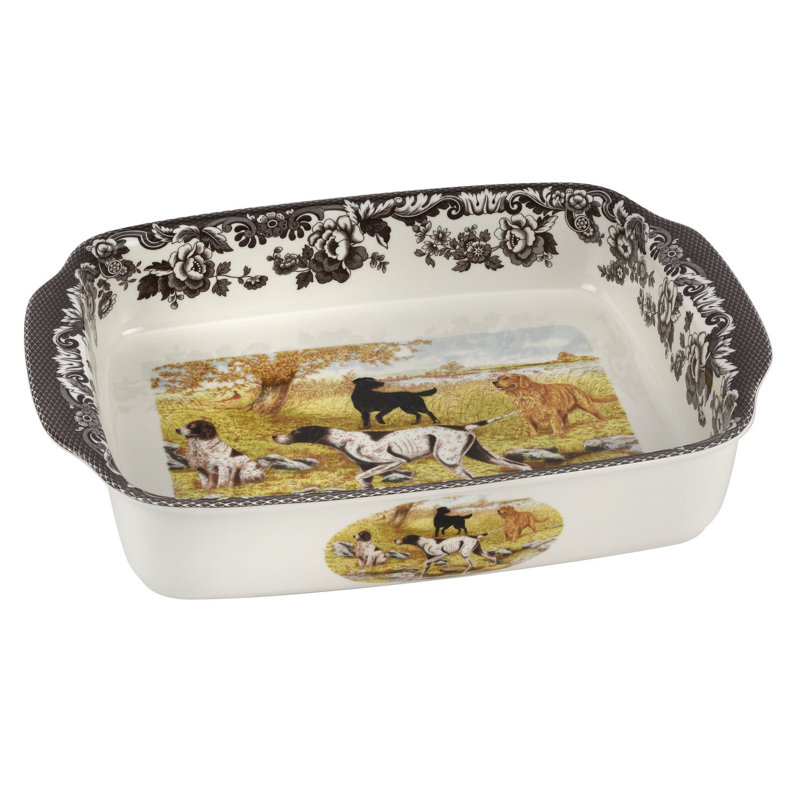 Spode Woodland Rectangular Handled Lasagne Dog Baking Dish & Reviews
